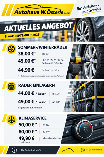 Autohaus W. Österle GmbH - Autowerkstatt in Esslingen -  Aktuelles Angebot